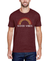 La Pop Art Men's Premium Blend Word Art Good Vibes T-shirt In Red