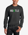 La Pop Art Men's Word Art Hustle Crewneck Sweatshirt In Gray