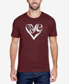 Shop La Pop Art Men's Premium Blend Word Art Script Love Heart T-shirt In Red