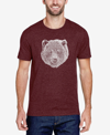 LA POP ART MEN'S PREMIUM BLEND WORD ART BEAR FACE T-SHIRT