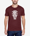 La Pop Art Men's Premium Blend Word Art Guitar Head Music Genres T-shirt In Red