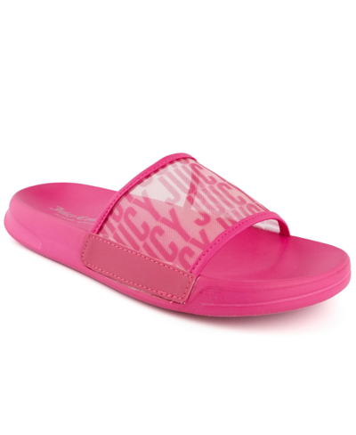 Juicy Couture Women's Wryter Pool Slide Sandals Women's Shoes In Bright Pink
