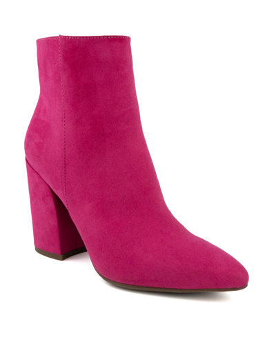 Sugar Evvie Block Heel Boot In Fuchsia Micro-p