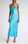 MOTHER OF ALL MOTHER OF ALL KELLY STRETCH SILK SLIPDRESS