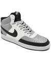 Nike Men's Court Vision Mid Next Nature Casual Sneakers From Finish Line In Light Smoke Grey/black/sail