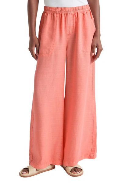 Splendid Angie Lyocell & Linen Palazzo Pants In Pomello