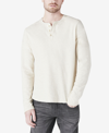 Lucky Brand Mens Crewneck Button Placket Henley Shirt In Ivory/cream