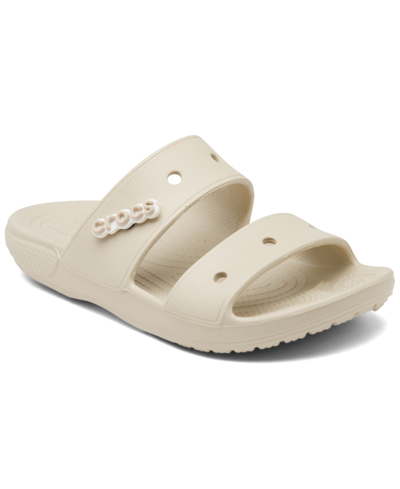 Crocs Men's And Women's Classic Two-strap Slide Sandals From Finish Line In Bone