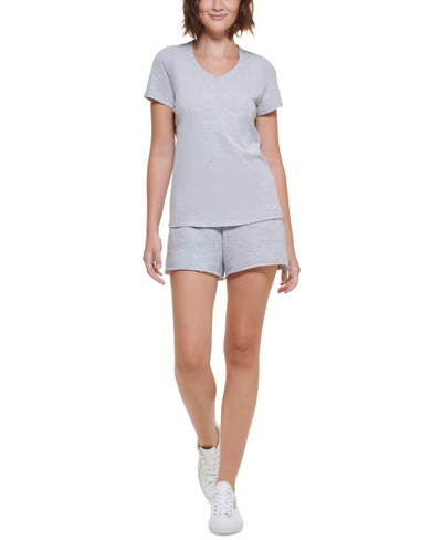 Calvin Klein Performance Women's Cotton Short-sleeve Crewneck T-shirt In Pearl Grey