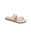 Kenneth Cole Reaction Spring X Band Scallop Jwl Womens Embellished Slip On Slide Sandals In White