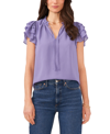 1.STATE WOMEN'S FLUTTER SLEEVE V-NECK TOP WITH TIE