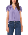 1.state Women's Flutter Sleeve V-neck Top With Tie In Purple