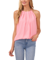 Cece Pleated Halter Top In Pink