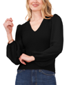 1.state Smock Bodice Chiffon Top In Black