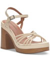 Lucky Brand Women's Ismene Strappy Platform Dress Sandals Women's Shoes In Tan/beige