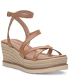 Lucky Brand Carolie Platform Wedge Sandal In Tan/beige