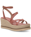 Lucky Brand Carolie Platform Wedge Sandal In Red
