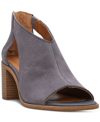 Lucky Brand Saimy Block Heel Sandal In Gray