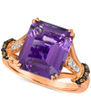 Le Vian Grape Amethyst (5-1/4 Ct. T.w.) & Diamond (1/5 Ct. T.w.) Ring In 14k Rose Gold In Purple