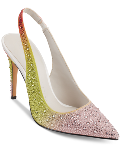 Karl Lagerfeld Women's Slip-on Pointed-toe Slingback Pumps Women's Shoes In Mul:multi