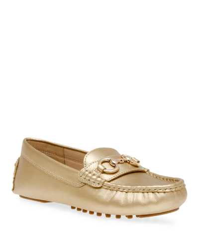 Anne Klein Women's Chrystie Moccasin Driver Loafers In Gold
