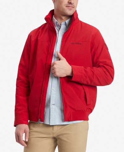 Tommy Hilfiger Men's Regatta Water Resistant Jacket In Primary Red