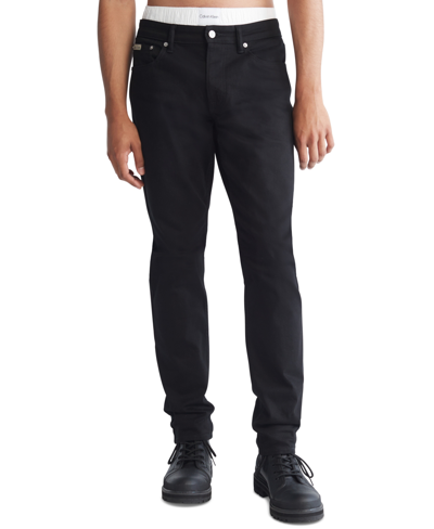 Calvin Klein Men's Slim Fit Stretch Jeans In Forever Black