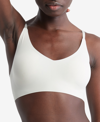 Calvin Klein Invisibles Comfort Lightly Lined Triangle Bralette Qf5753 In Silver