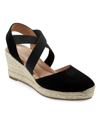 Easy Spirit Meza Womens Suede Round Toe Espadrilles In Black