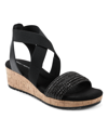Easy Spirit Lorena Wedge Sandal In Black