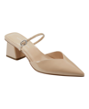 Marc Fisher Women's Lakey Pointy Toe Block Heel Dress Pumps Women's Shoes In Tan/beige