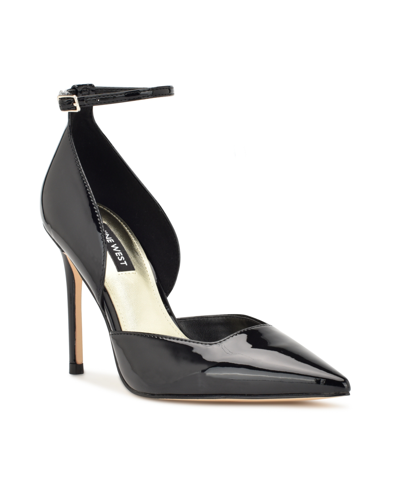 Nine West Women's Finda Pointy Toe Stiletto Dress Pumps Women's Shoes In Black Patent