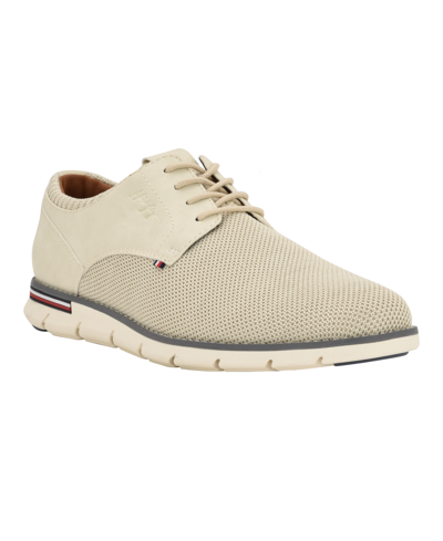 Tommy Hilfiger Men's Winner Casual Lace Up Oxfords Men's Shoes In Light Natural