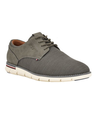 Tommy Hilfiger Men's Winner Casual Lace Up Oxfords Men's Shoes In Medium Gray