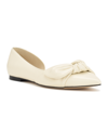 Nine West Women's Bannie D'orsay Pointy Toe Dress Flats Women's Shoes In Tan/beige