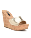Nine West Herden Platform Wedge Sandal In Yellow