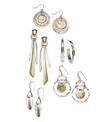 Robert Lee Morris Soho Two Tone Statement Earring Collection In Silver