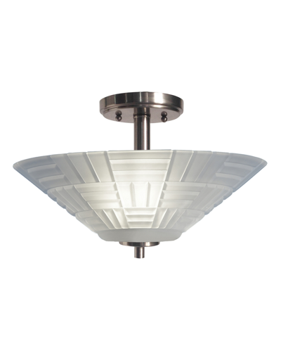Dale Tiffany Houston Led Crystal Semi Flush Mount In Brown