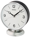Seiko Hutton Desk & Table Clock In Silver