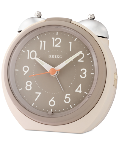 Seiko Kita Cream Alarm Clock In Cream And Taupe