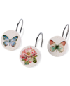 Avanti Butterfly Garden Shower Hooks Bedding In White