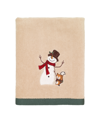 Avanti Friends Gather Holiday Cotton Hand Towel, 16" X 30" In Tan/beige