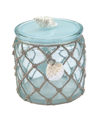 AVANTI SEAGLASS SEASHELL AND NETTING RESIN COVERED JAR