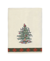 Spode Tartan Embroidered Bath Towel Bedding In Ivory/cream