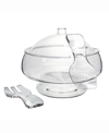Prodyne Salad On Ice With Dome Lid Acrylic Salad Bowl And Servers In Brown