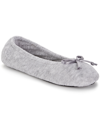 Isotoner Signature Women's Terry Indoor/outdoor Ballerina Slippers In Gray
