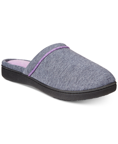 Isotoner Signature Women's Nicole Jersey Memory-foam Slippers In Navy Blue