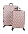 Kenneth Cole Reaction Madison Square 2-pc. Chevron Expandable Luggage Set In Gold