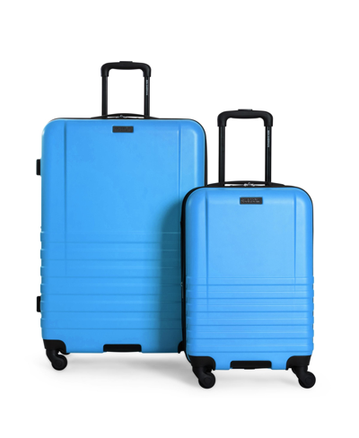 Ben Sherman Hereford 2-piece Lightweight Hardside Expandable Spinner Luggage Set In Blue