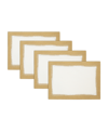 Villeroy & Boch Set Of 4 Metallic Brushstroke Placemats In Ivory/cream